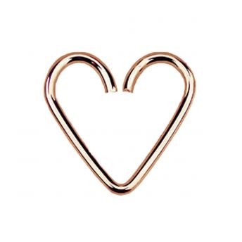 Rose Gold Plated Sterling Silver Daith Heart 1mm x12mm (5)