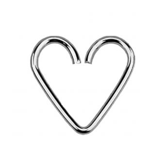 Sterling Silver Daith Heart 1mm x 12mm (5)