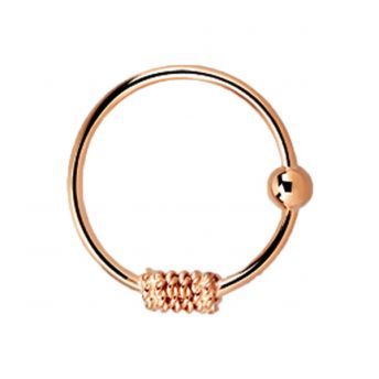 Rose Gold Plated Sterling Silver Nose Hoop