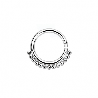 Annealed Stainless Beaded Septum Ring 1.2mm - Plain