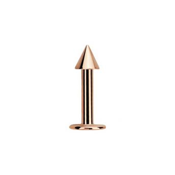 Stainless Coned Rose Gold Labret 1.2mm